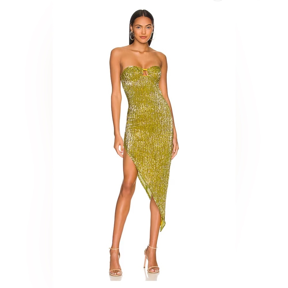 Revolve Camila Coelho Mackenzie Midi Dress in Limoncello